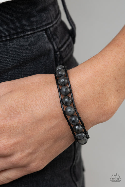 Paparazzi  Homespun Stones - Black  Bracelet