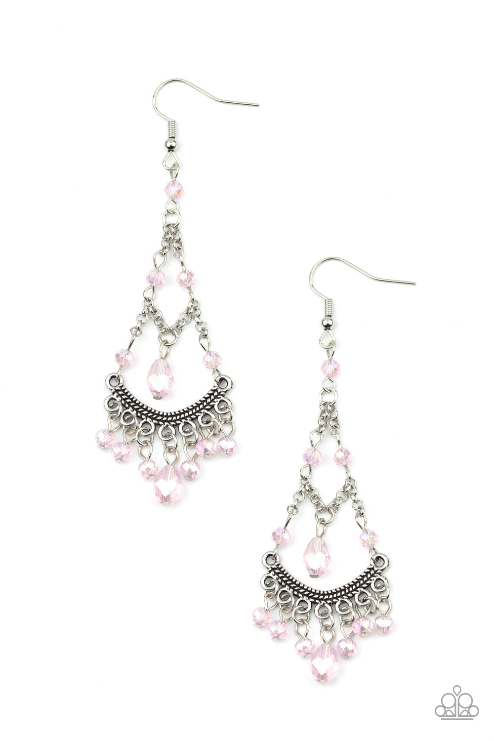 First In SHINE - Pink Earrings - Paparazzi Accessories