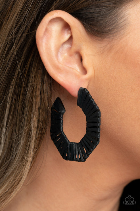 Paparazzi  Fabulously Fiesta - Black  Earrings