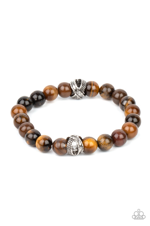 Paparazzi  ZEN Commandments - Brown  Bracelet