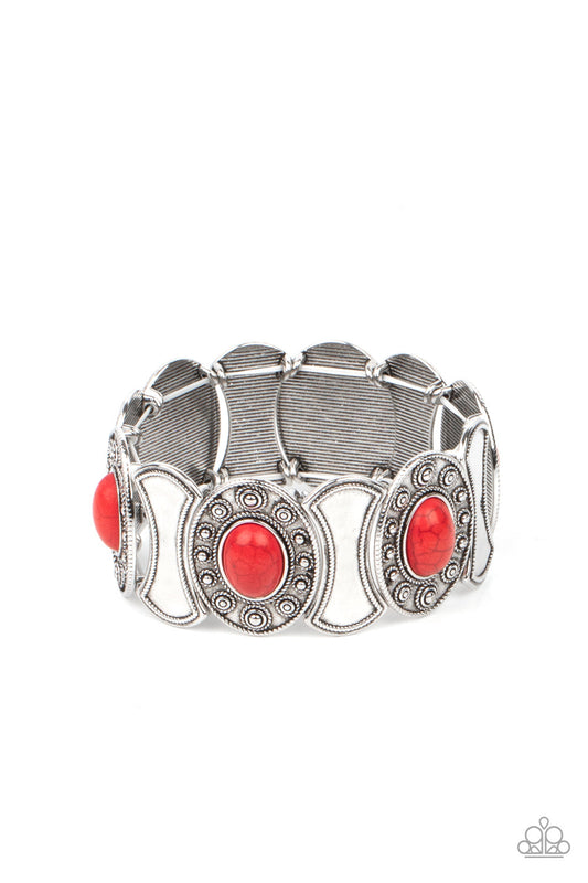 PAPARAZZI "DESERT RELIC" RED BRACELET