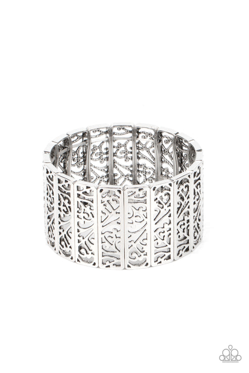 Paparazzi  Ornate Orchards - Silver  Bracelet