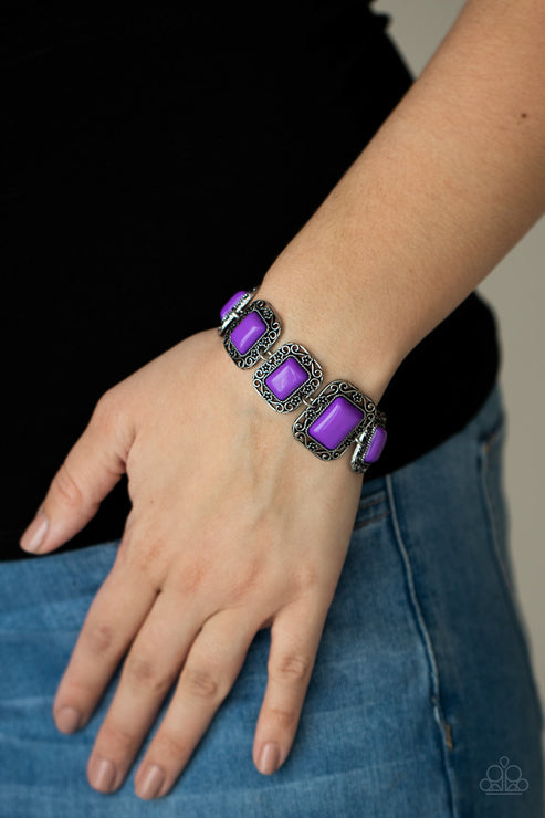 Paparazzi  Retro Rodeo - Purple  Bracelet