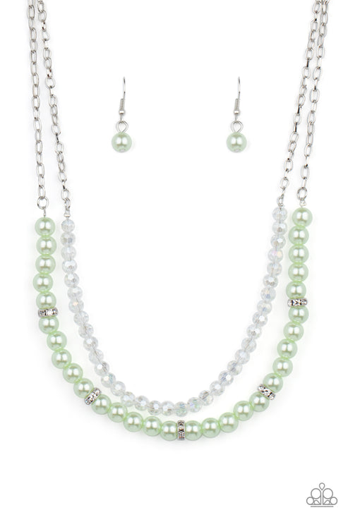 Paparazzi  Parisian Princess - Green  Necklace