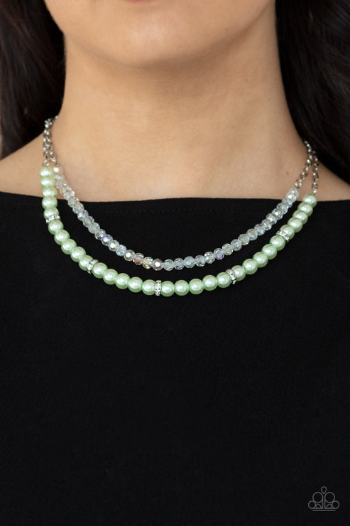 Paparazzi  Parisian Princess - Green  Necklace