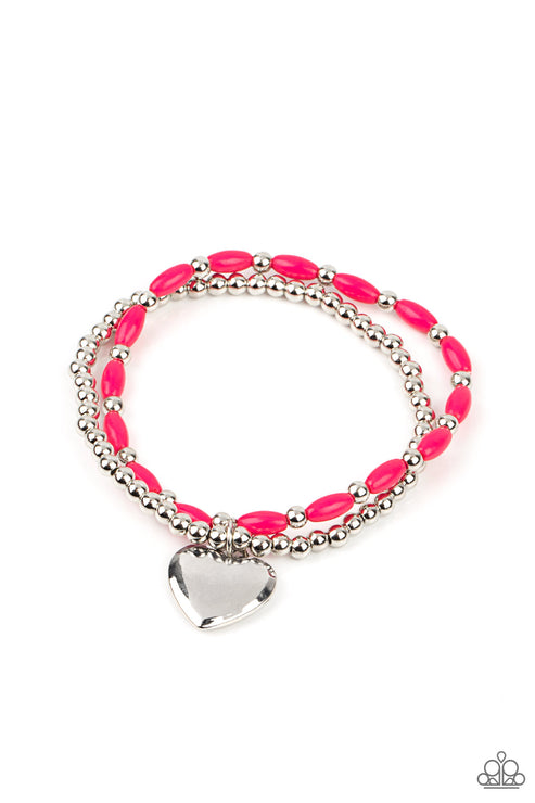 Paparazzi  Candy Gram - Pink  Bracelet