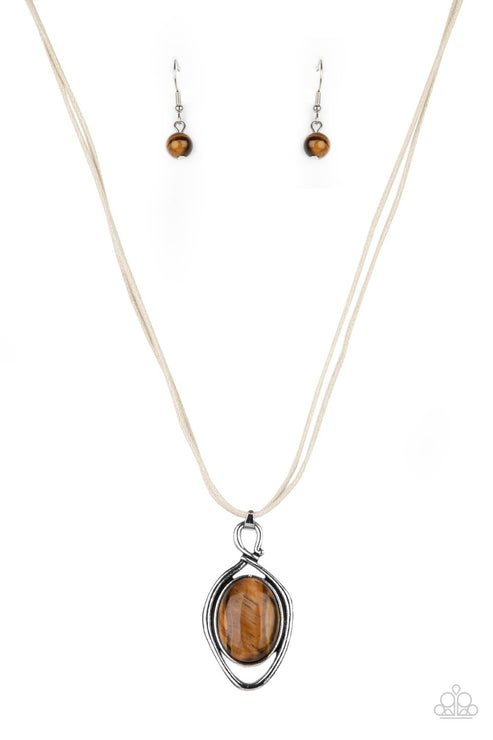 Paparazzi  Desert Mystery - Brown  Necklace