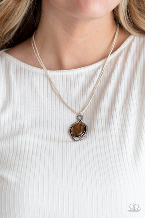 Paparazzi  Desert Mystery - Brown  Necklace