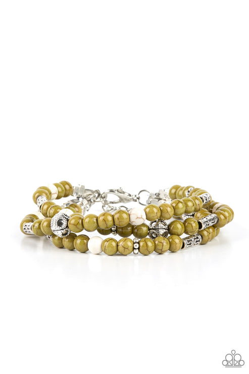 Paparazzi  Desert Decorum - Green  Bracelet