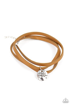 Paparazzi  Wonderfully Worded - Brown  Bracelet