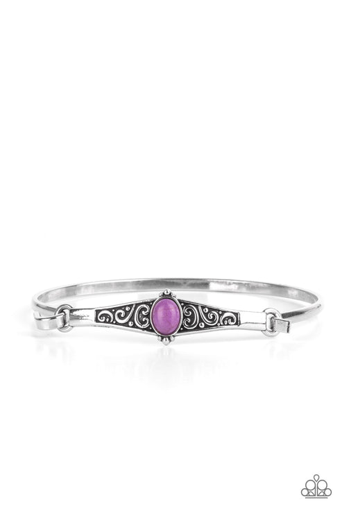 Paparazzi  Stone Scrolls - Purple  Bracelet