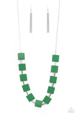 Paparazzi  Hello, Material Girl - Green  Necklace