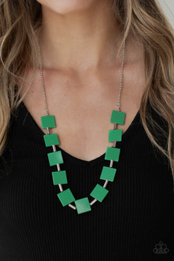 Paparazzi  Hello, Material Girl - Green  Necklace