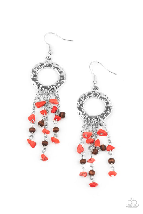 Paparazzi  Primal Prestige - Red  Earrings