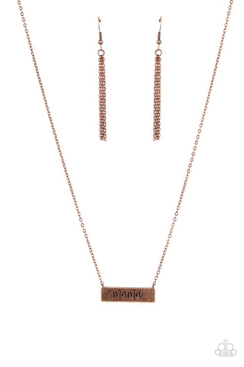 Paparazzi  Blessed Mama - Copper  Necklace