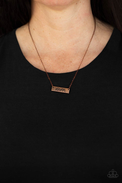 Paparazzi  Blessed Mama - Copper  Necklace