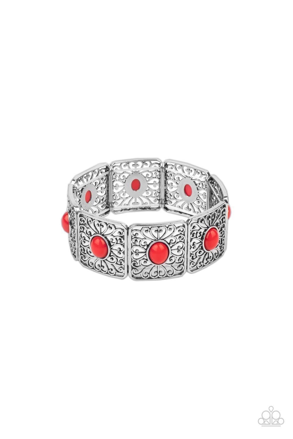 PAPARAZZI "CAKEWALK DANCING" RED BRACELET