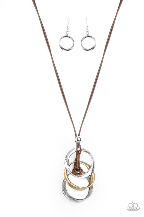 Paparazzi  Harmonious Hardware - Brown  Necklace