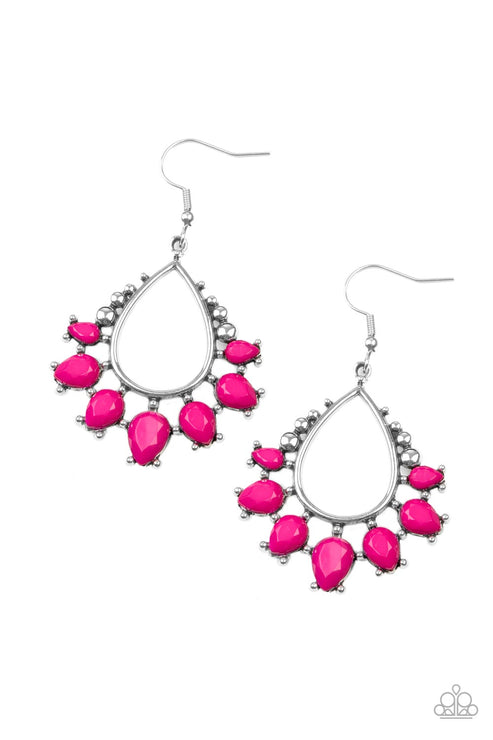 Paparazzi  Flamboyant Ferocity - Pink  Earrings