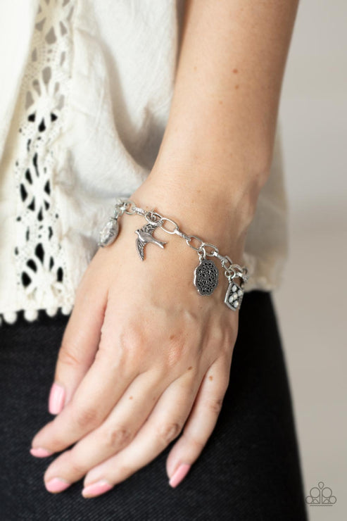 Paparazzi  Fancifully Flighty - White  Bracelet