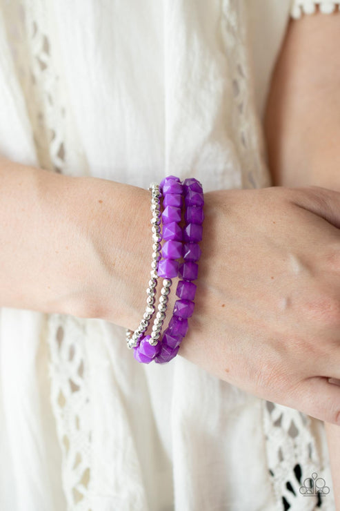 Paparazzi  Vacay Vagabond - Purple  Bracelet