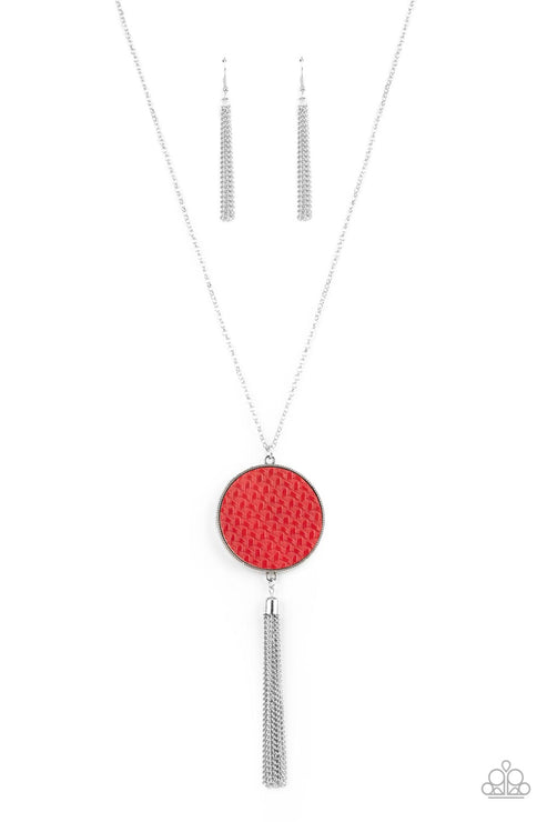 Paparazzi  Wondrously Woven - Red  Necklace