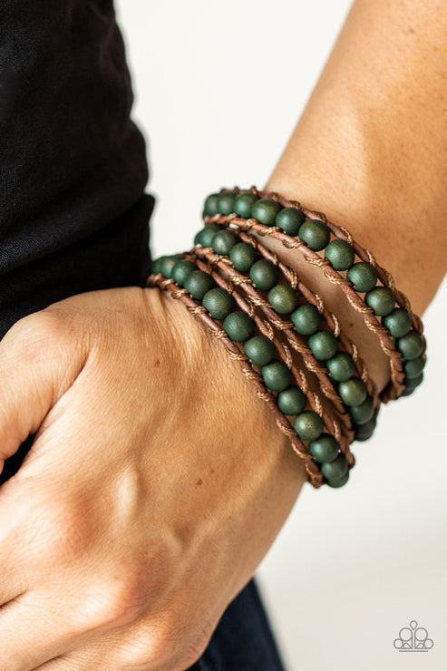 Paparazzi  Pine Paradise - Green  Bracelet