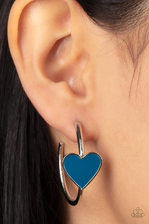 Paparazzi  Kiss Up - Blue  Earrings