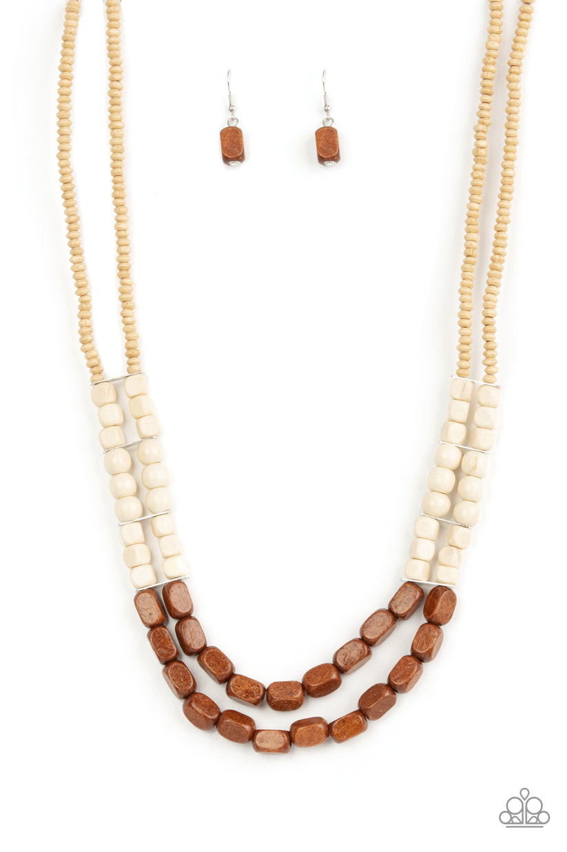 Paparazzi  Bermuda Bellhop - Brown  Necklace