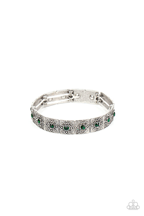 Paparazzi  Venetian Valentine - Green  Bracelet