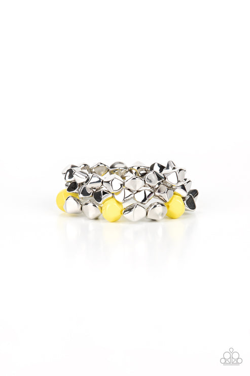 Paparazzi  A Perfect TENACIOUS - Yellow  Bracelet