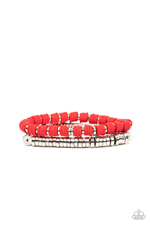 Paparazzi  Catalina Marina - Red  Bracelet