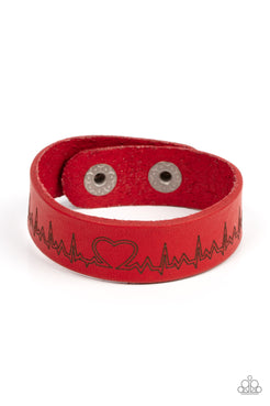 Paparazzi  Haute Heartbeat - Red  Bracelet