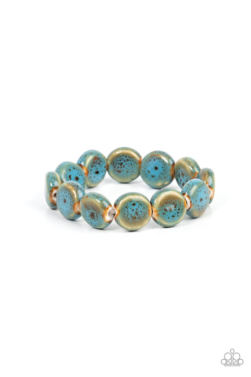 Paparazzi  Earthy Entrada - Blue  Bracelet