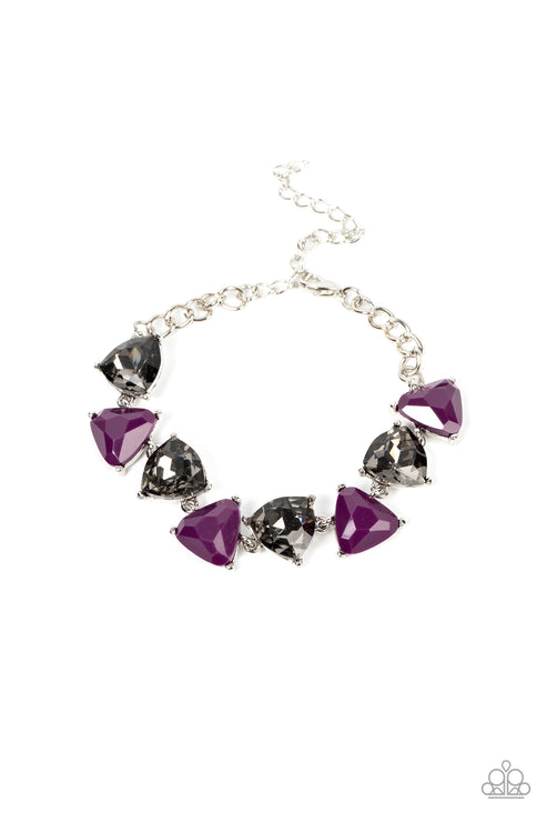 Paparazzi  Pumped up Prisms - Purple  Bracelet