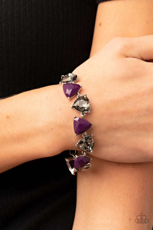 Paparazzi  Pumped up Prisms - Purple  Bracelet