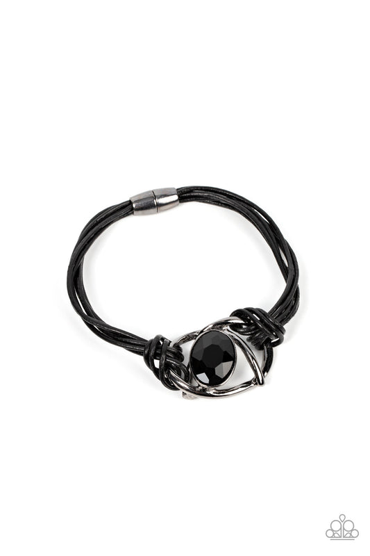 Keep Your Distance - Black Paparazzi Bracelet