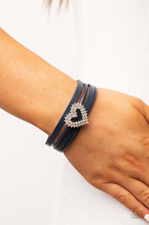 Paparazzi  Wildly in Love - Blue  Bracelet