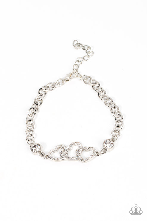 Paparazzi  Desirable Dazzle - White  Bracelet