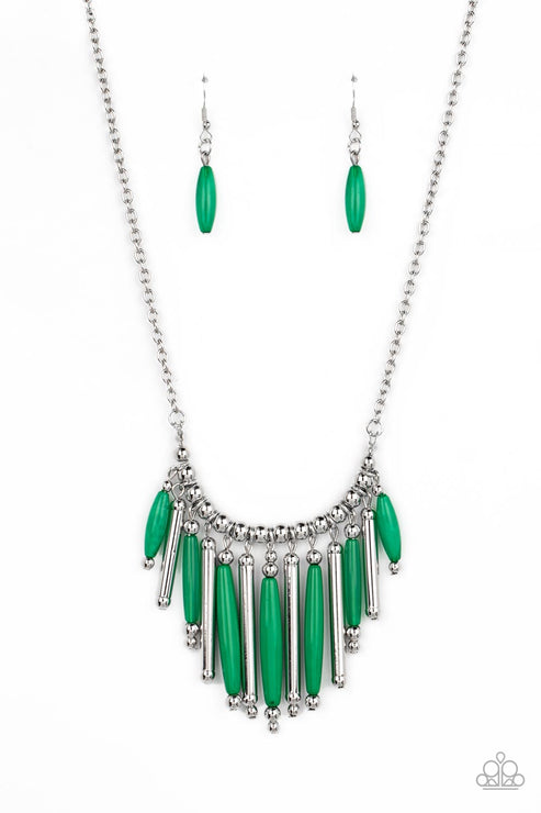 Paparazzi  Bohemian Breeze - Green  Necklace