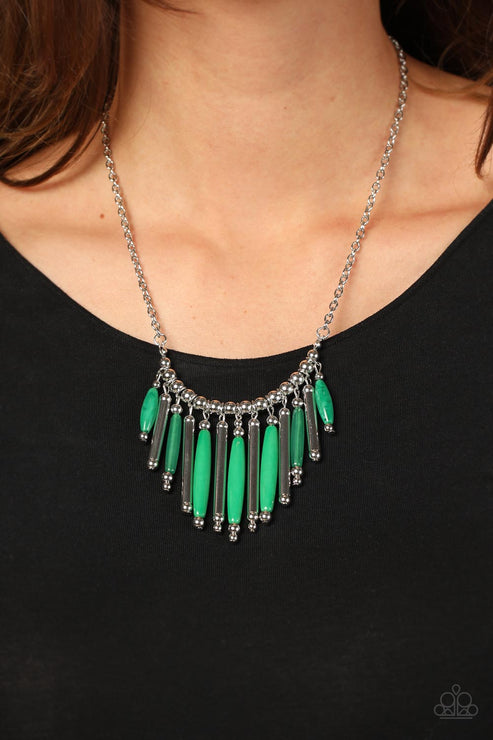 Paparazzi  Bohemian Breeze - Green  Necklace