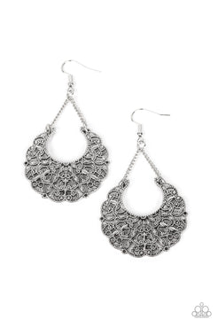 Paparazzi  Country Cornucopia - Silver  Earrings