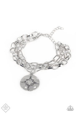 Paparazzi  True North Twinkle - White  Bracelet