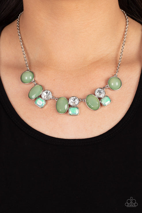 Paparazzi  Fantasy World - Green  Necklace