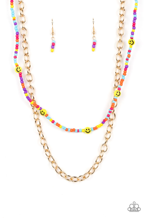 Paparazzi  Happy Looks Good on You - Multi  Necklace