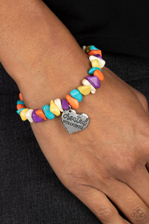 Paparazzi  Stony-Hearted - Multi  Bracelet