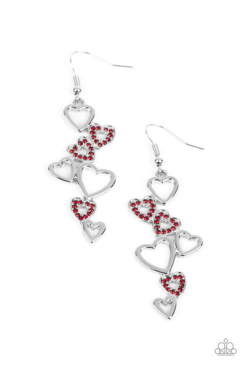 Paparazzi  Sweetheart Serenade - Red  Earrings