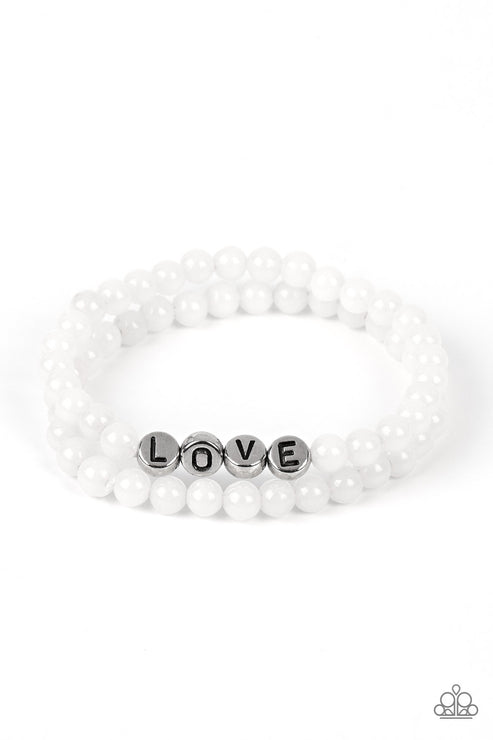 Paparazzi  Devoted Dreamer - White  Bracelet