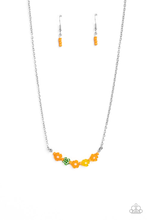 Paparazzi  BOUQUET We Go - Orange  Necklace