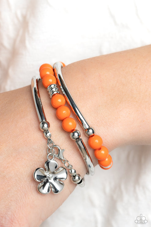 Paparazzi  Off the WRAP - Orange  Bracelet